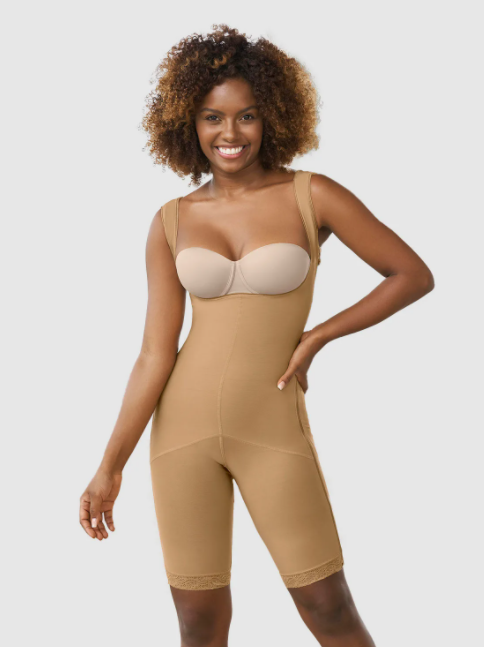Torso-to-Thigh Firm Body Shaper–Side Zippers