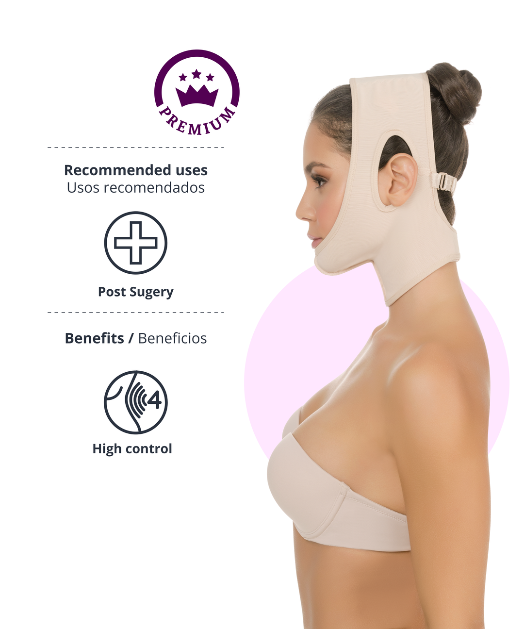 Post Surgery Compression Face Wrap - 356 style